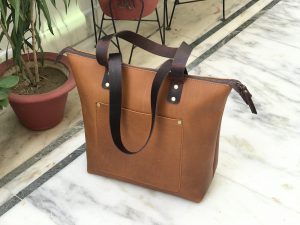 Zakara Leather Tote Bag