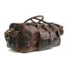 personalized leather duffel bag for men women handmade buffalo