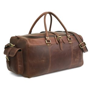 pure leather weekender bag