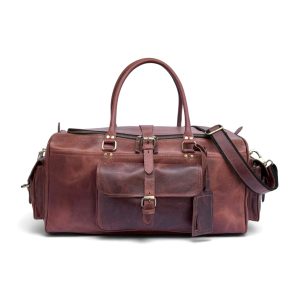 premium branded leather duffle bags