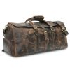 leather duffle bag with shoe compartment