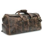 leather duffle bag with shoe compartment