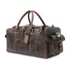 mens leather weekend bag designer