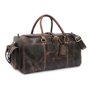 mens leather weekend bag