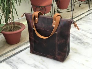 Zakara Leather Tote Bag