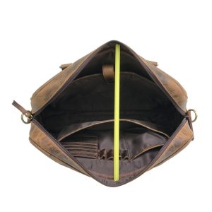 black leather laptop tote bag