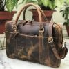 brown leather laptop bag