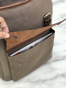 Zakara Canvas Leather Travel Bag