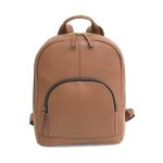 tan leather backpack