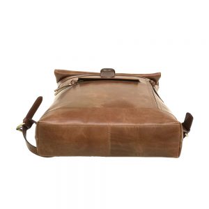 Zakara Leather Roll Top Backpack