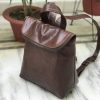 leather college backpack