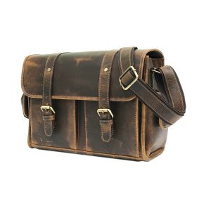 Zakara Leather Messenger Bag