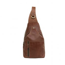 Genuine Rustic Brown Large Leather Chest Bag