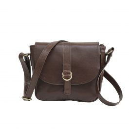 Dark Brown Leather Sling Bag