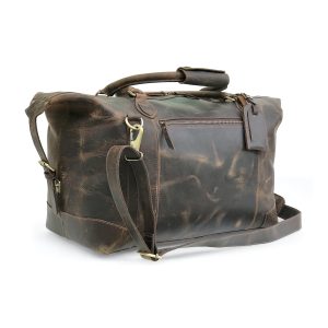 pure leather duffle bag