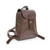 Full Grain Coffee Brown Leather Backpack