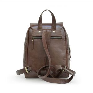 Personalized leather backpack
