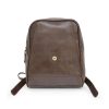 glossy leather backpack