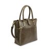 real leather handbag
