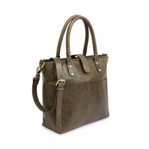 real leather handbag