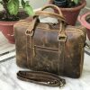 pure leather laptop bag