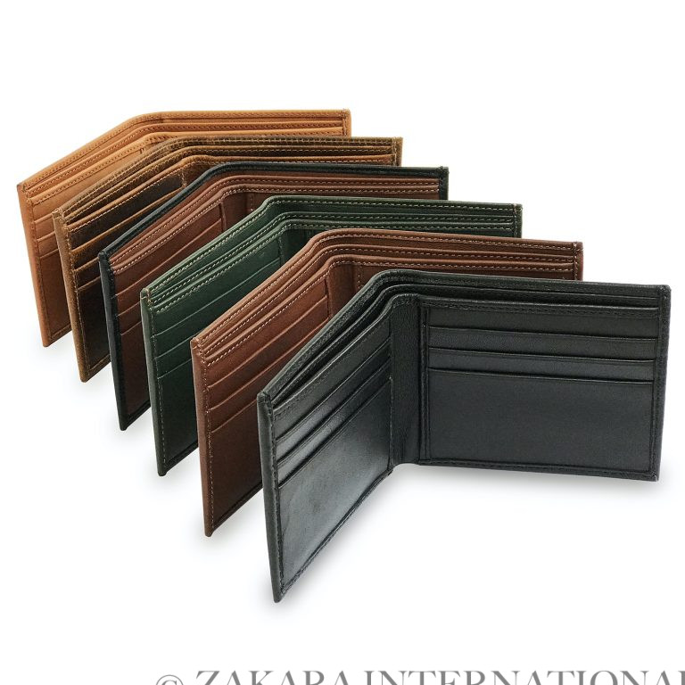 Soft Leather Bi-fold Wallet - leather wallets for men, Italian grain bifold