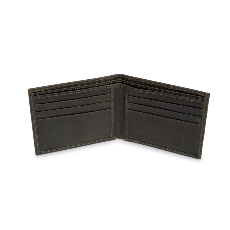 Dark Green Bifold Wallet - leather wallets for men, emerald bifold style