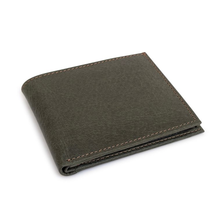 Dark Green Bifold Wallet - leather wallets for men and women with RFID protection