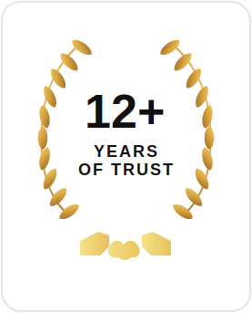 12+ years of trust badge – Zakara International leather bag manufacturer