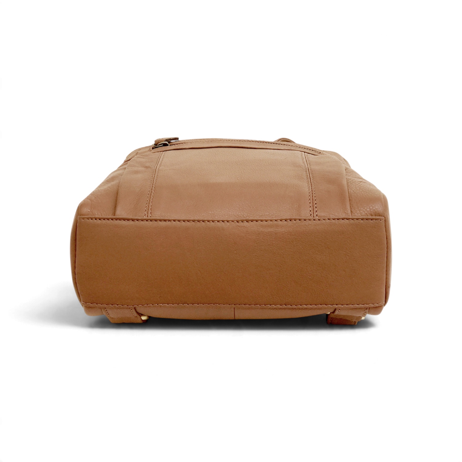 Tan Leather Backpack for Women view 5