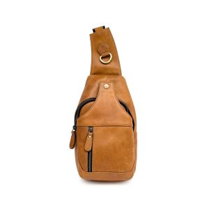 Genuine Rustic Brown Large Leather Chest Bag
