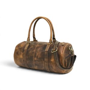 Full Grain Calf Leather Gym Bag