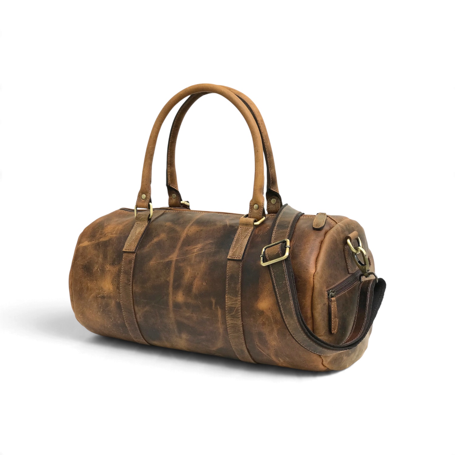 Full Grain Calf Leather Gym Bag
