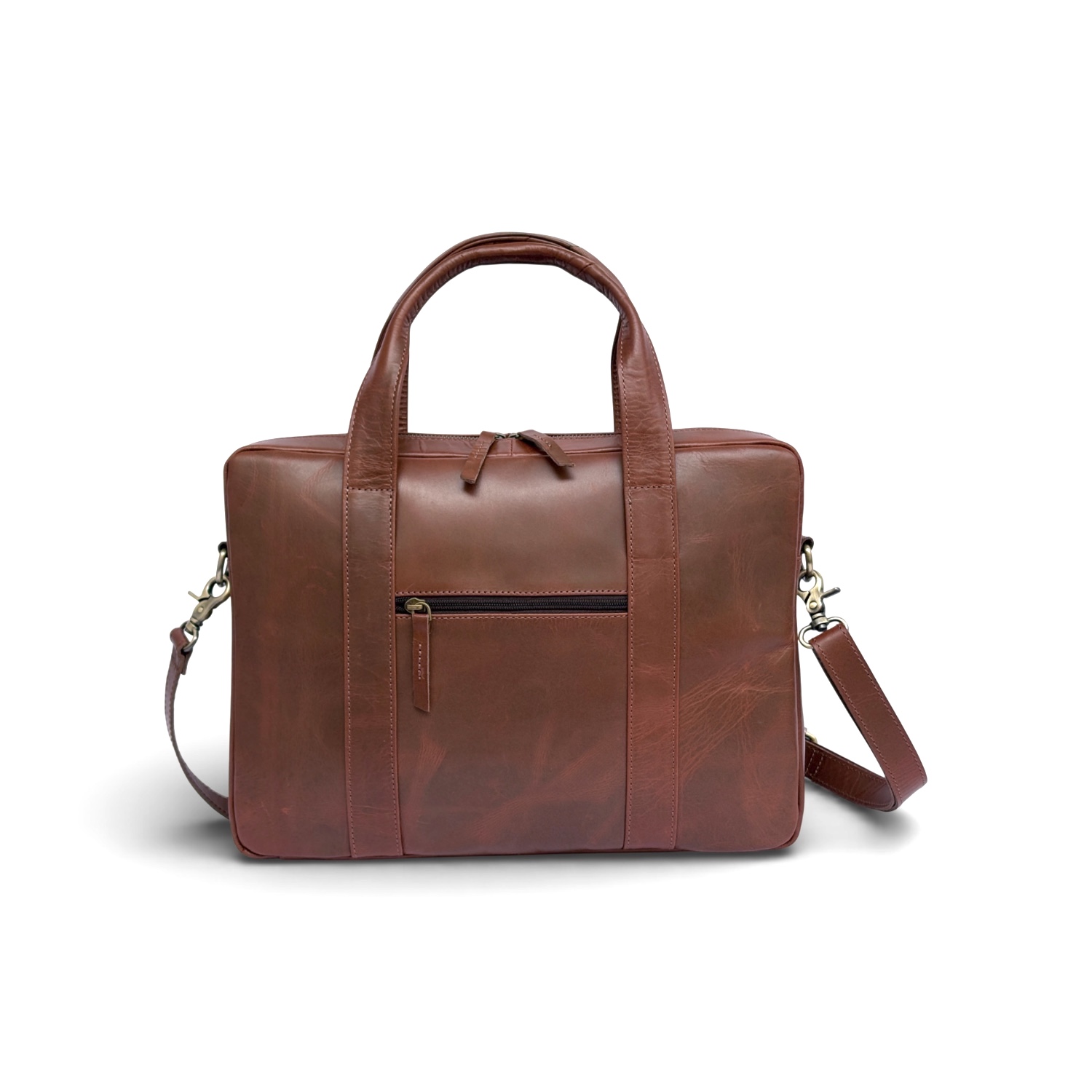 Cow Hide Leather Laptop Bag for Men view 4