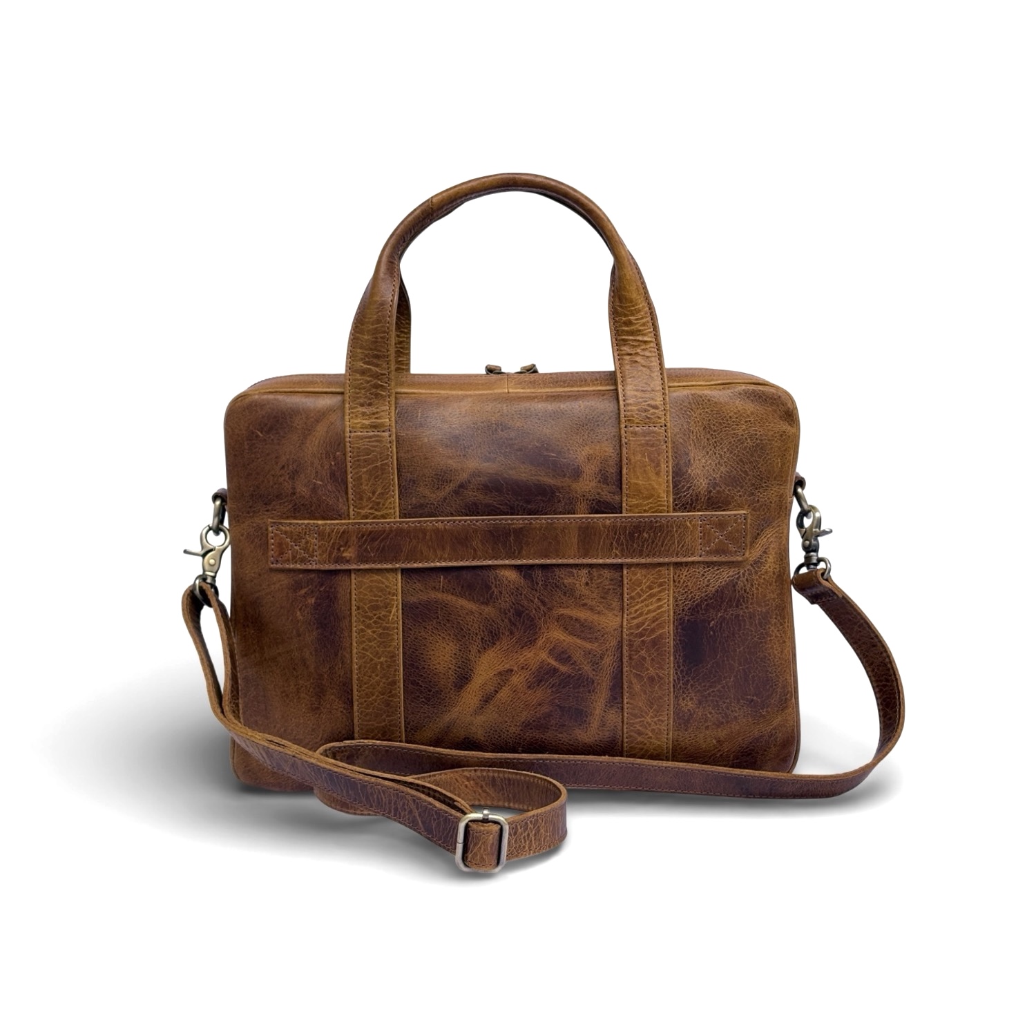 Cow Hide Leather Laptop Bag for Men view 3
