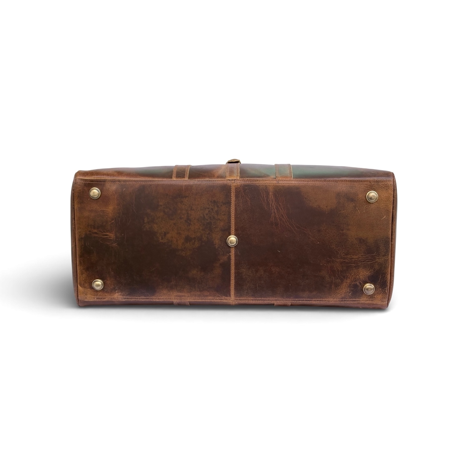 Medium Brown Mens Leather Duffle view 6