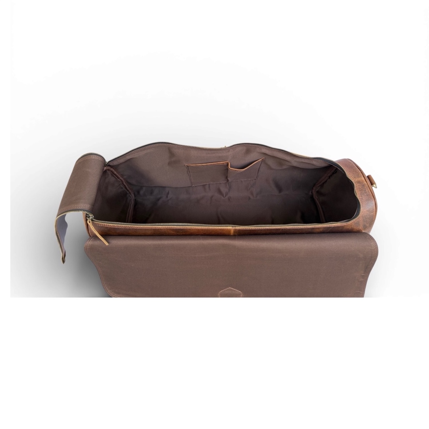 Medium Brown Mens Leather Duffle view 9