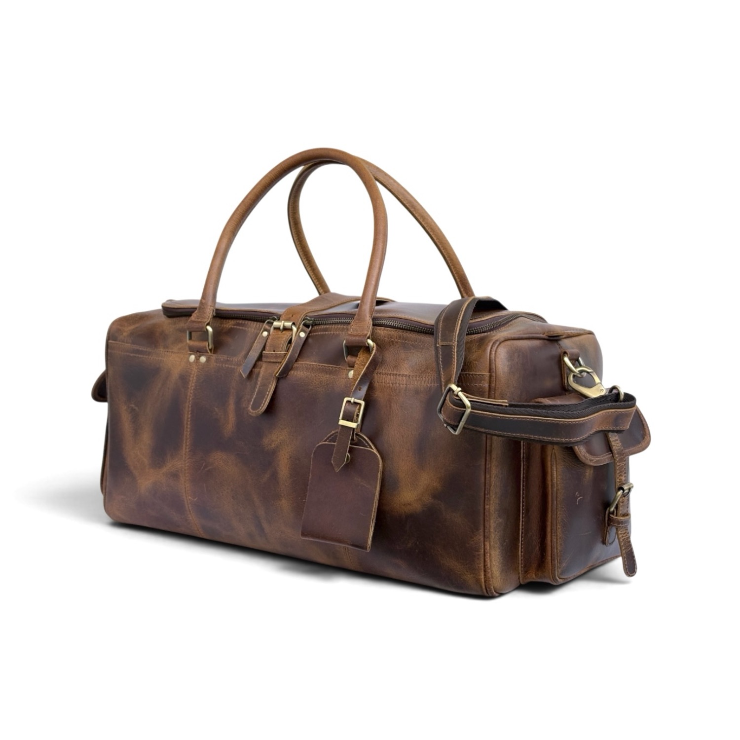 Hard Wax Mens Leather Weekend Bag view 3