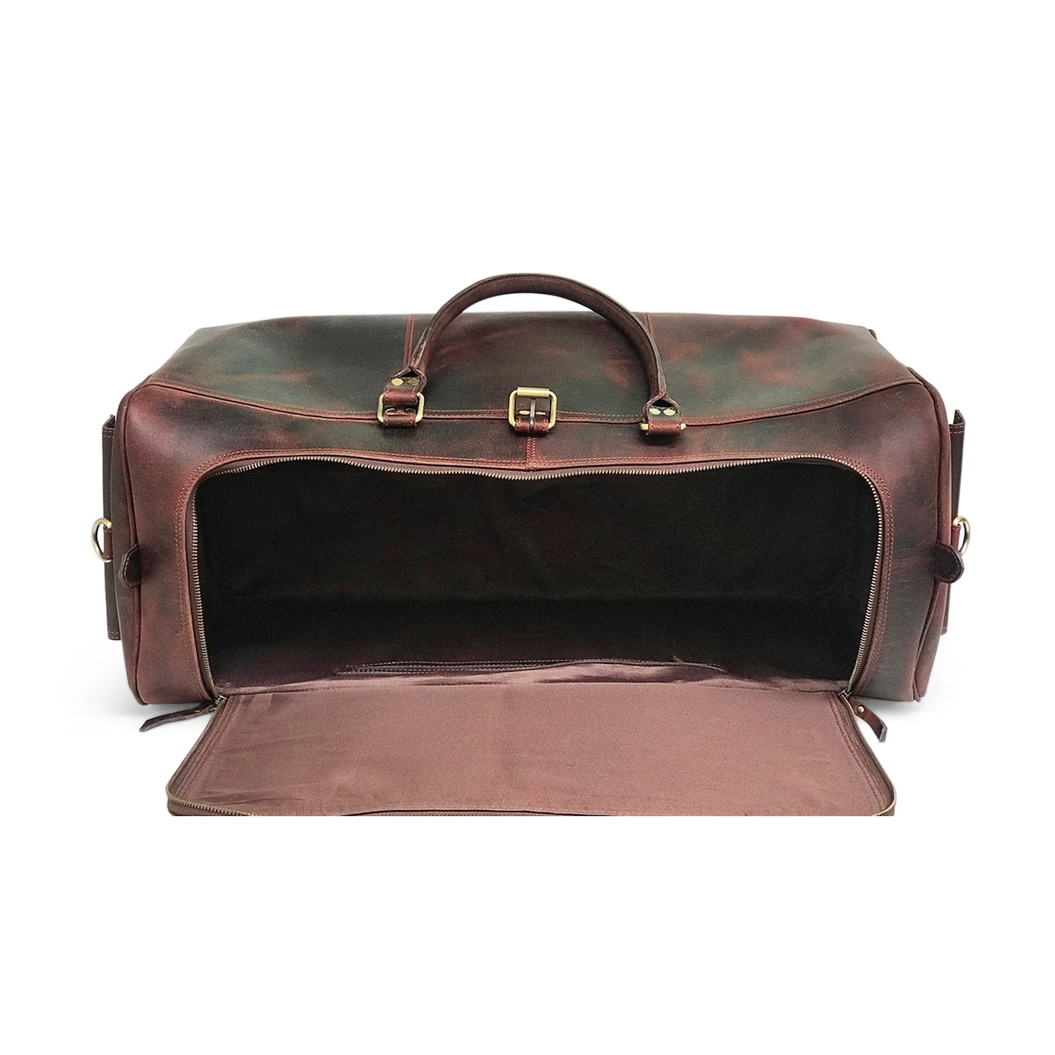 Extra Large Mens Leather Duffle Bag view 6