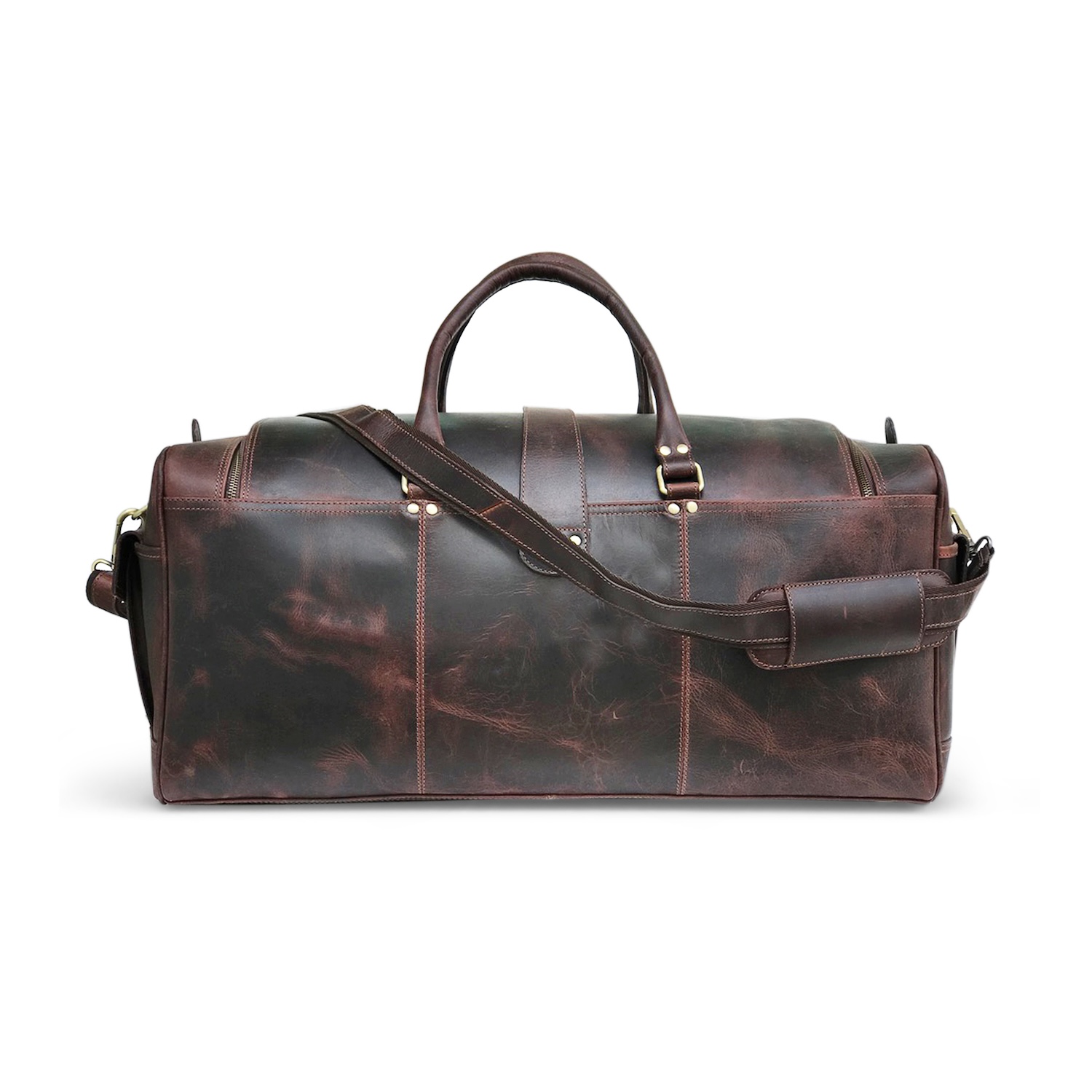 Extra Large Mens Leather Duffle Bag view 3